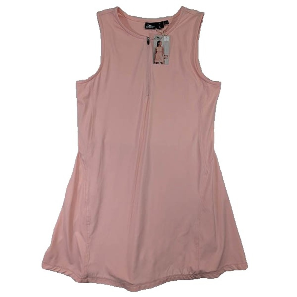 NEW Crane Tennis Pickleball Dress Womens L Coral Country Club Sporty Athleisure